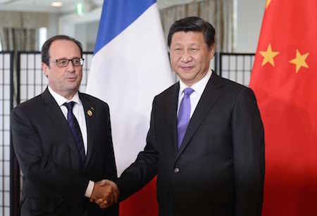 Presidente chino se reúne con mandatarios de Francia y Alemania