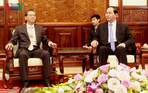 Chủ tịch nước Trần Đại Quang tiếp Đại sứ Nhật Bản chào từ biệt