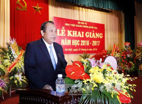 Phó Thủ tướng Trương Hoà Bình dự khai giảng Học viện Hành chính Quốc gia