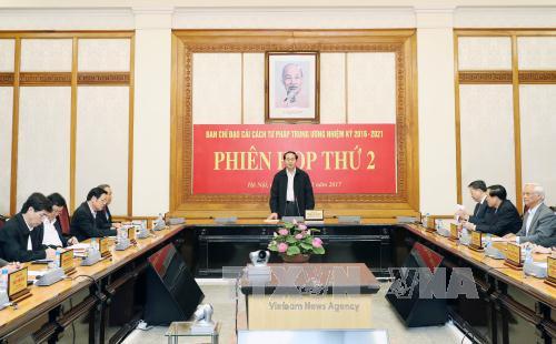 president chairs 2nd meeting of central steering committee on judicial reform hinh 0