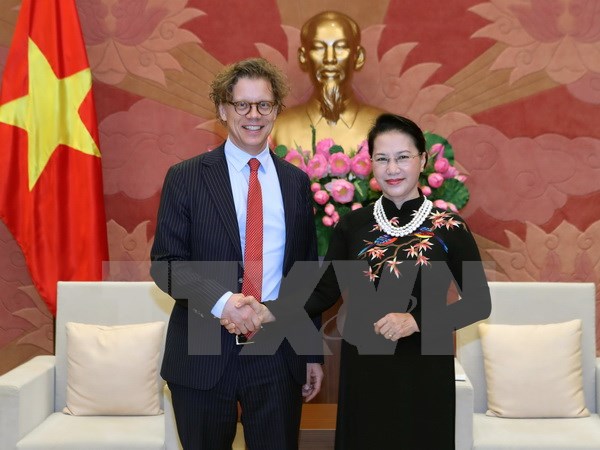 na chairwoman receives swedish, hungarian ambassadors hinh 0