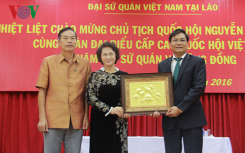 chủ tịch quốc hội nguyễn thị kim ngân thăm đại sứ quán, kiều bào việt nam tại lào hình 0 chu tich quoc hoi nguyen thi kim ngan tham dai su quan, kieu bao viet nam tai lao hinh 0